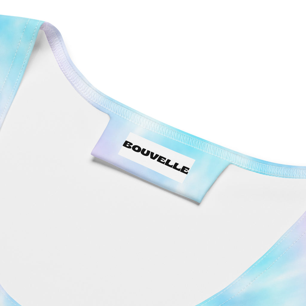 Women's Faux Tie Dye Buttery Soft Crop Top- Quick-Drying UPF 50+ Stretch Top