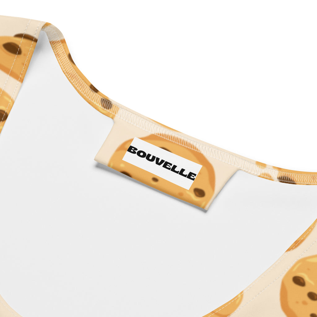 Women's Chocolate Chip Cookies Buttery Soft Crop Top- Quick-Drying UPF 50+ Stretch Top