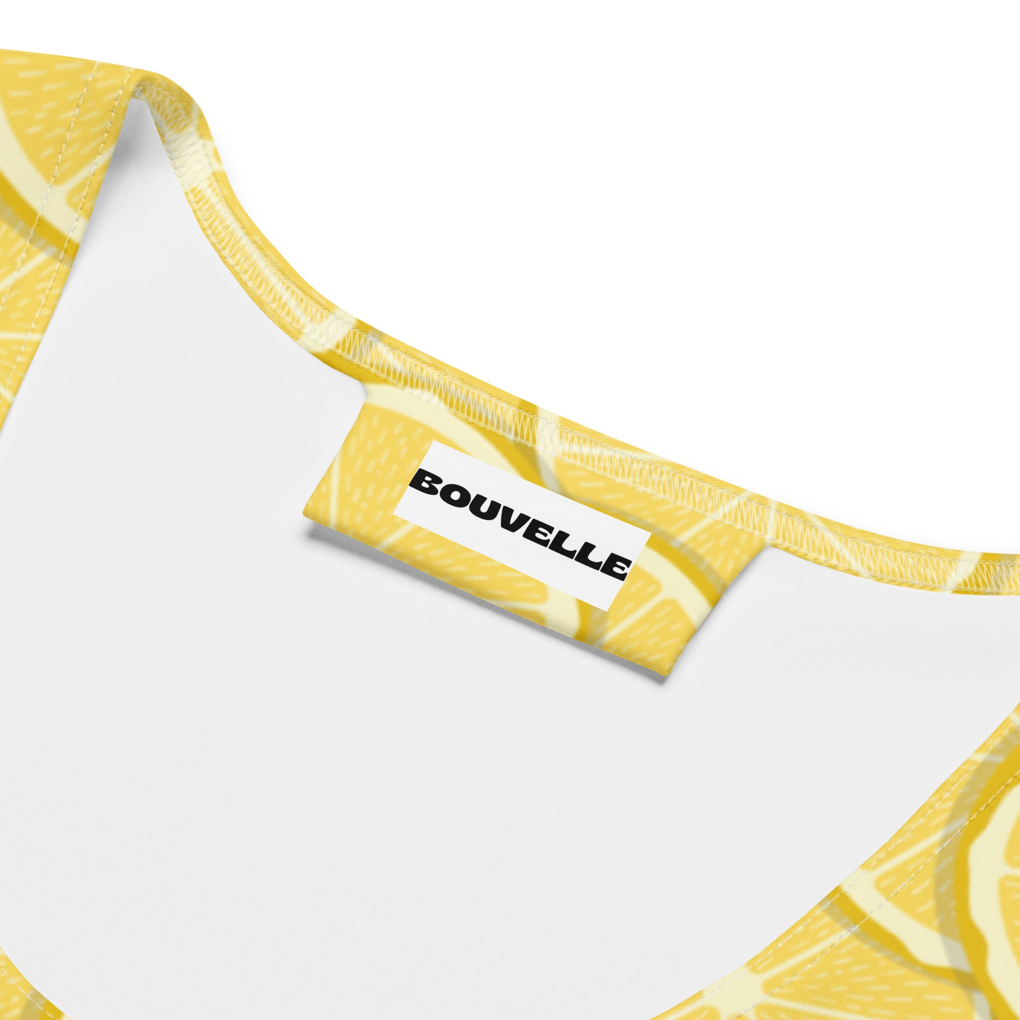 Women's Lemon Slice Buttery Soft Crop Top- Quick-Drying UPF 50+ Stretch Top
