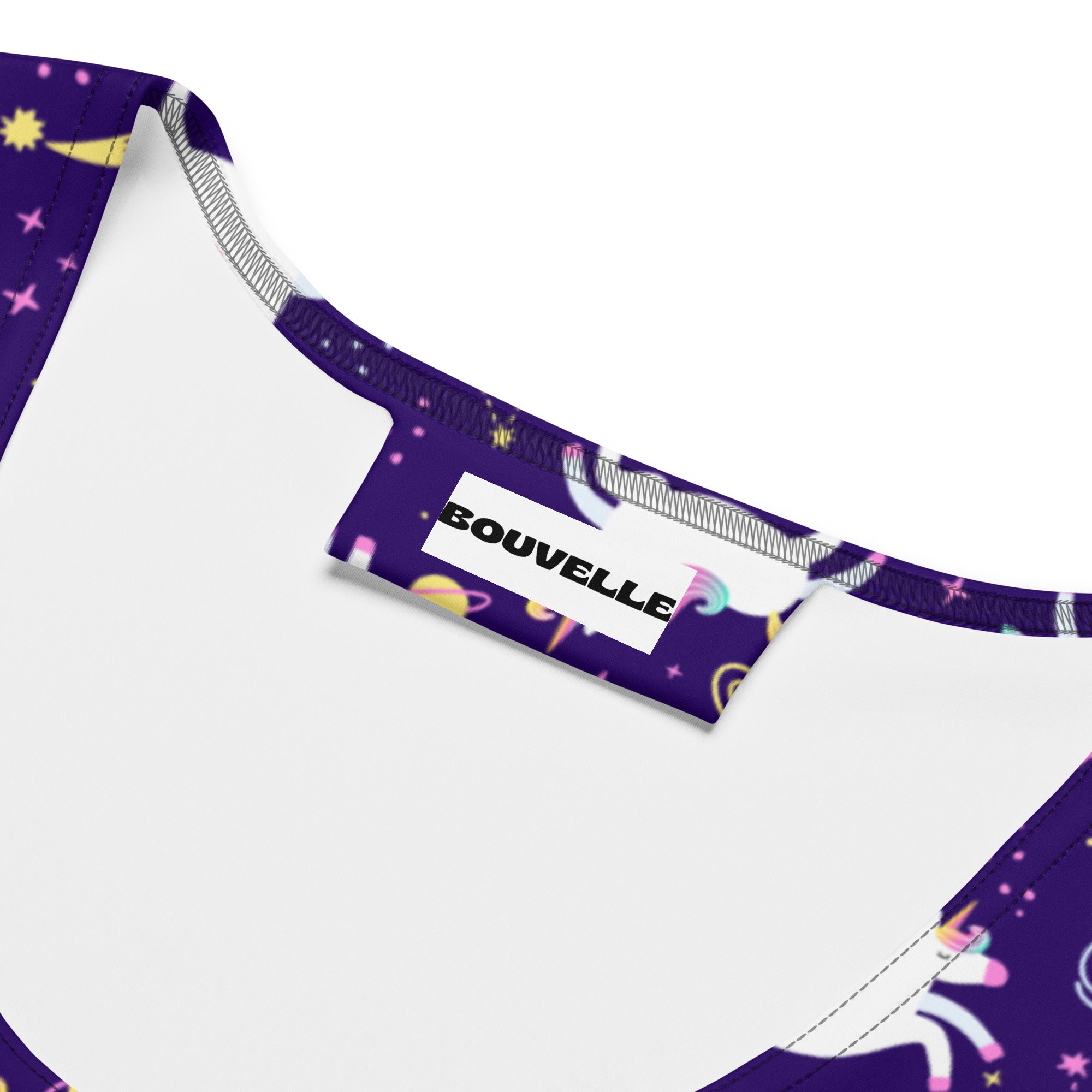 Women's Unicorn Galaxy Buttery Soft Crop Top- Quick-Drying UPF 50+ Stretch Top