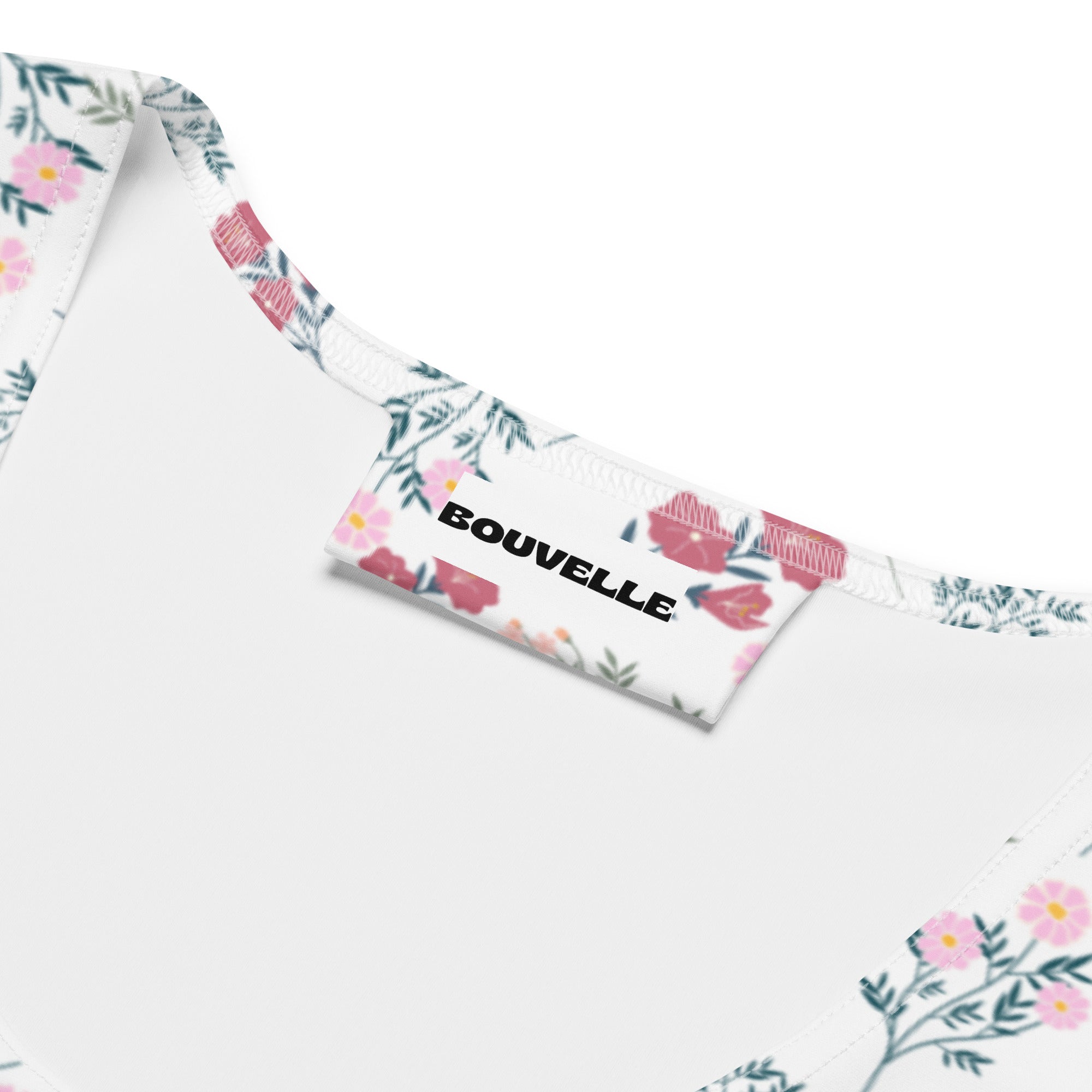 Women's Floral Buttery Soft Crop Top- Quick-Drying UPF 50+ Stretch Top
