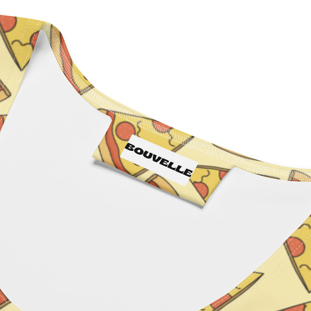 Women's Pizza Slice Buttery Soft Crop Top- Quick-Drying UPF 50+ Stretch Top