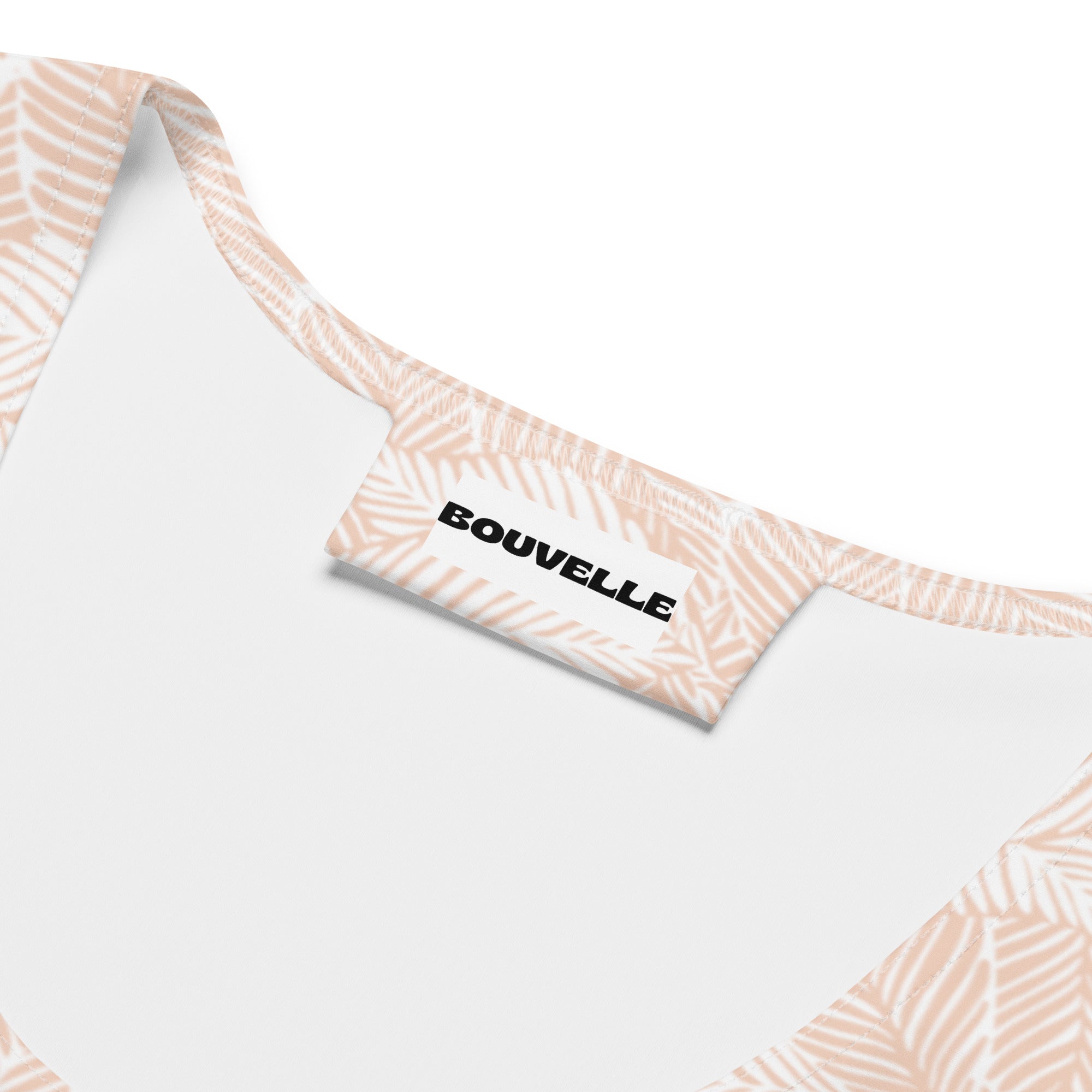 Women's Neutral Leaf Buttery Soft Crop Top- Quick-Drying UPF 50+ Stretch Top