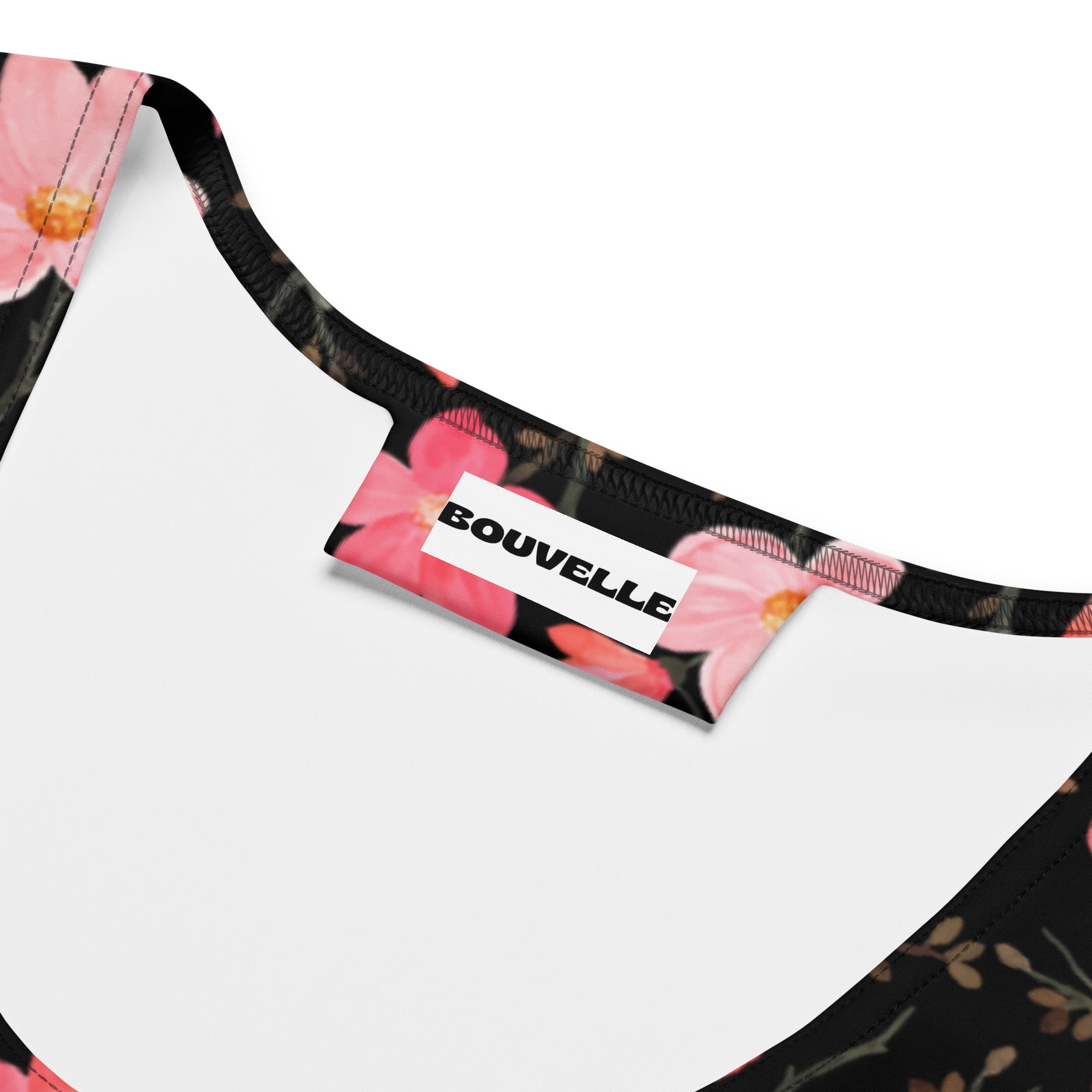 Women's Watercolor Pink Flowers Buttery Soft Crop Top- Quick-Drying UPF 50+ Stretch Top