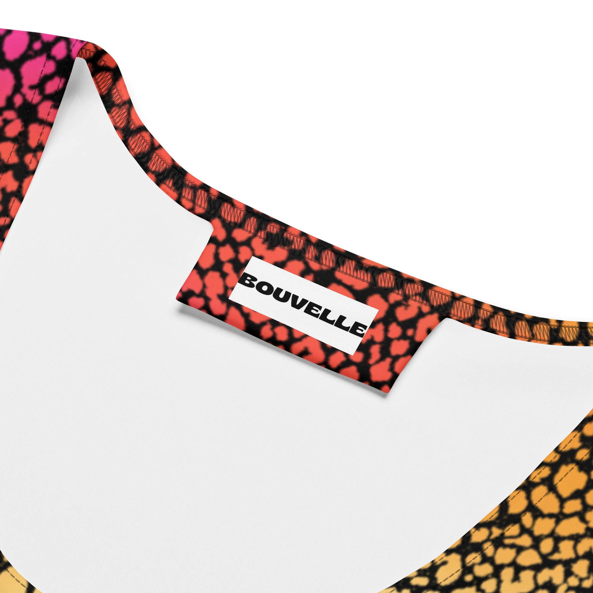 Women's Rainbow Animal Print Buttery Soft Crop Top- Quick-Drying UPF 50+ Stretch Top