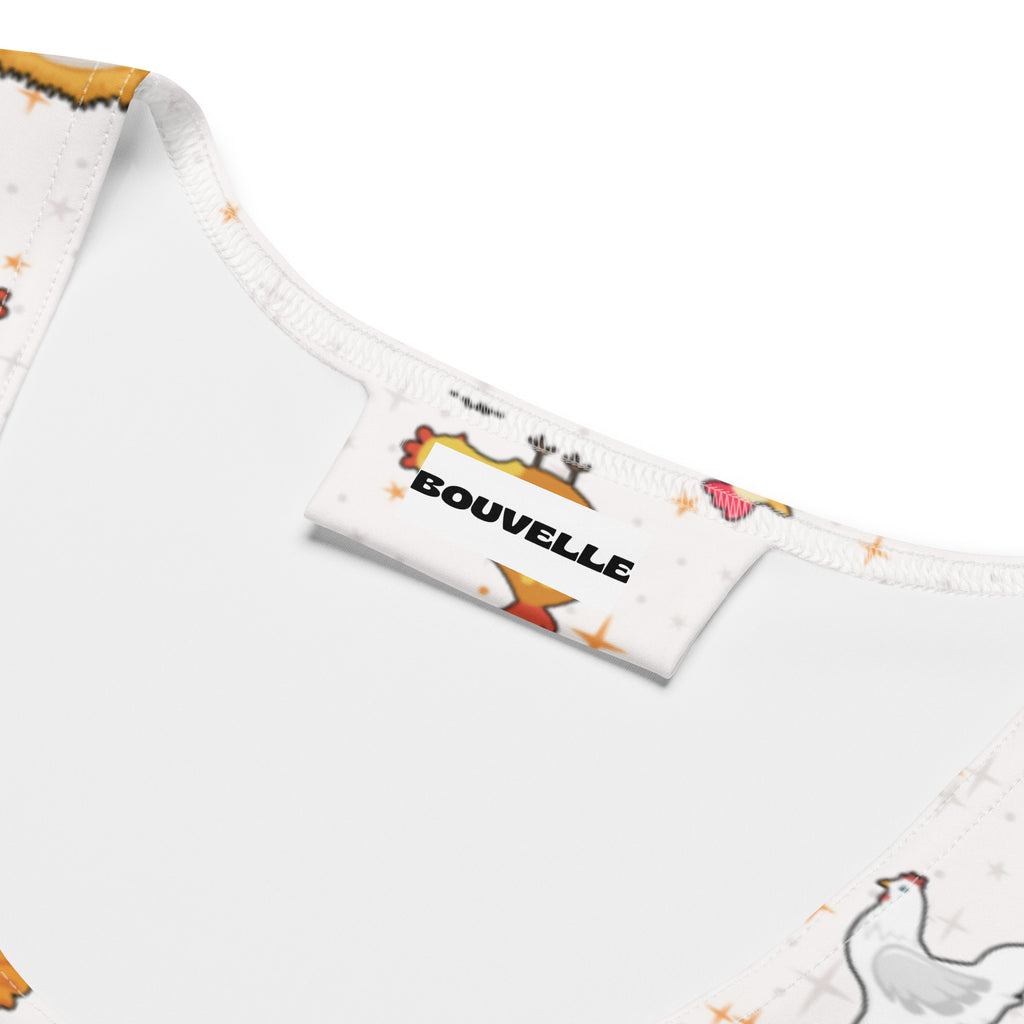 Women's Chicken Buttery Soft Crop Top- Quick-Drying UPF 50+ Stretch Top