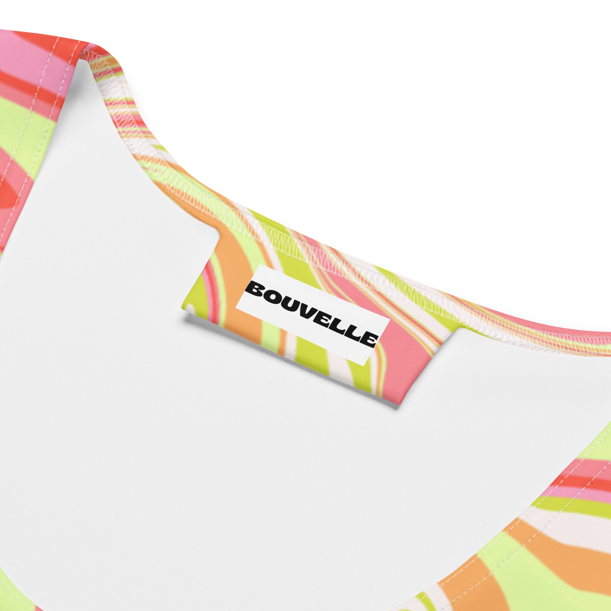 Women's Neon Swirl Buttery Soft Crop Top- Quick-Drying UPF 50+ Stretch Top
