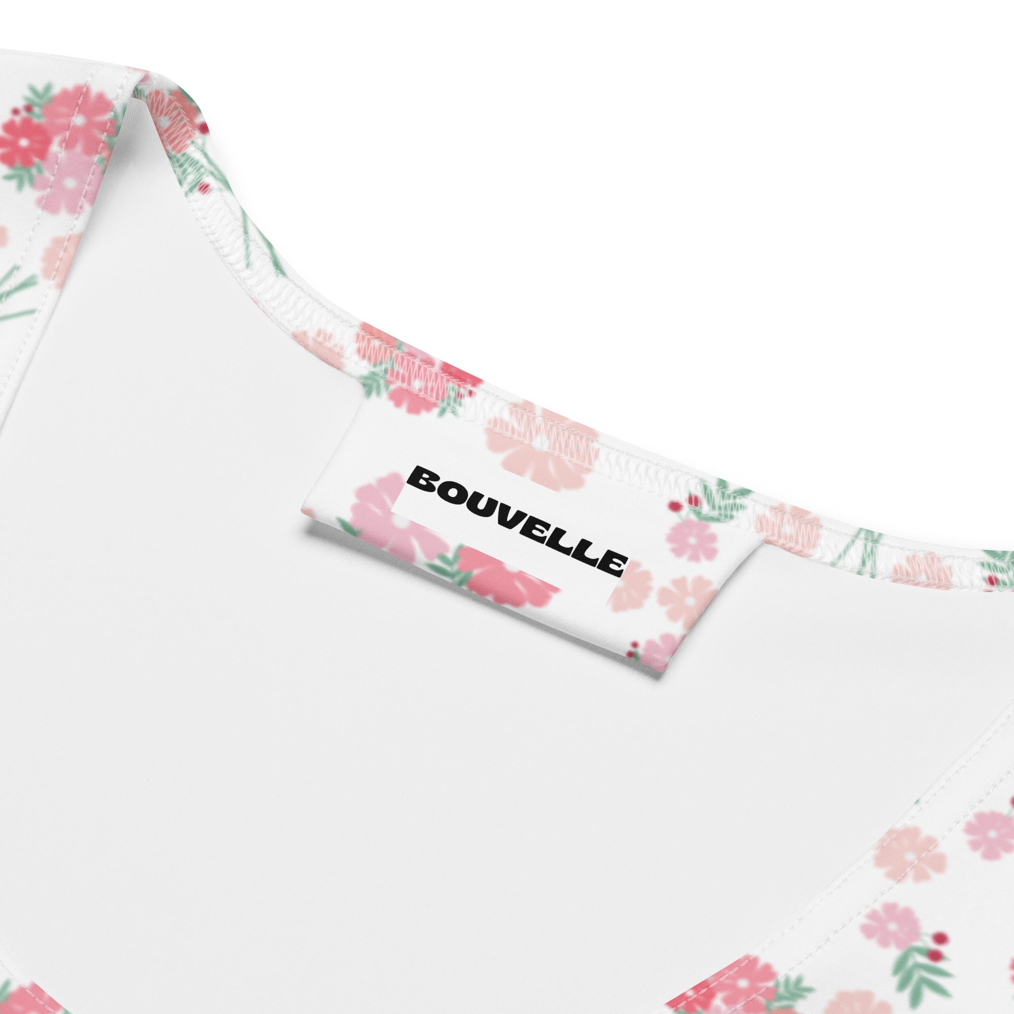 Women's Pink Garden Buttery Soft Crop Top- Quick-Drying UPF 50+ Stretch Top