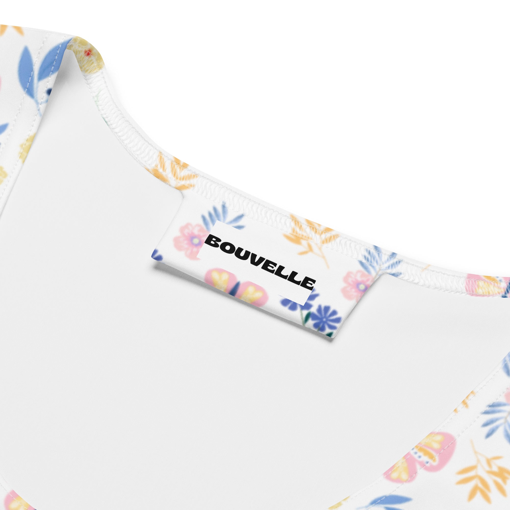 Women's Butterfly Meadow Buttery Soft Crop Top- Quick-Drying UPF 50+ Stretch Top