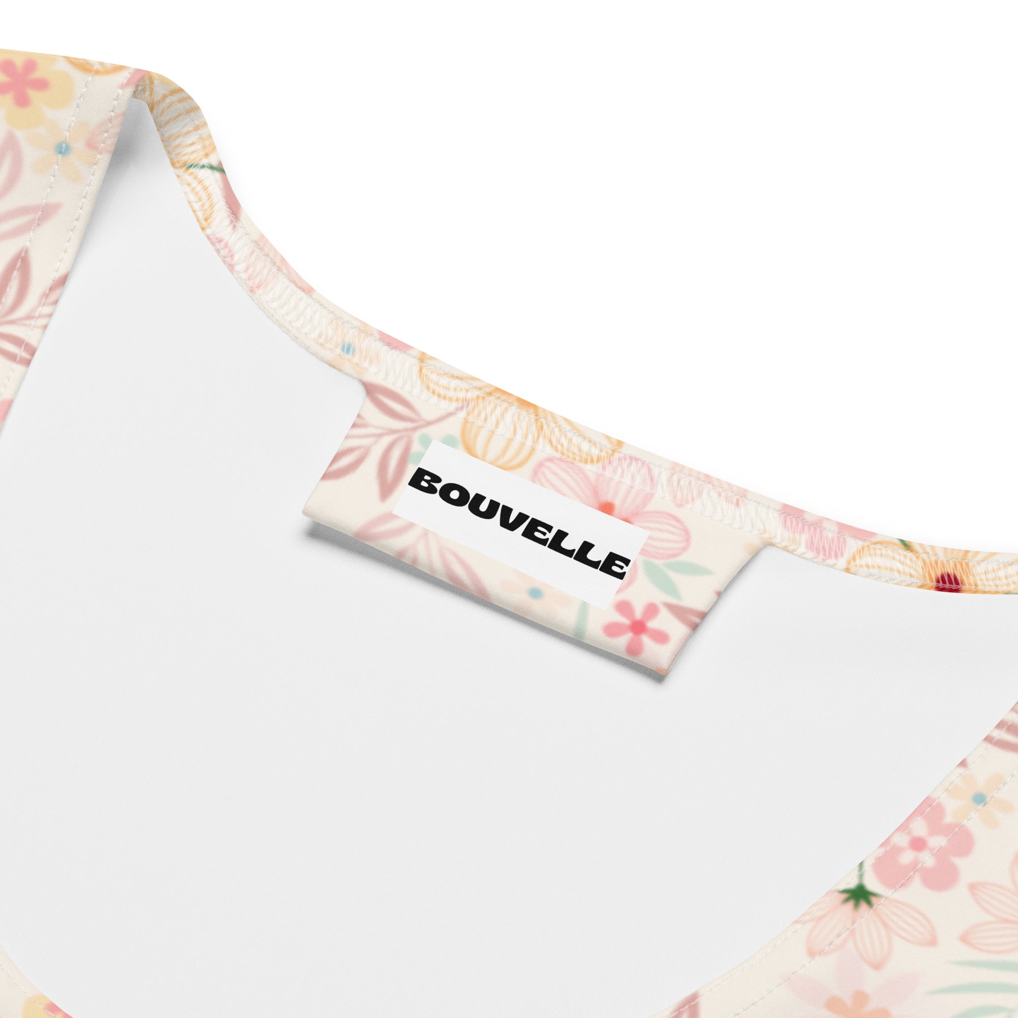 Women's Vintage Garden Floral Buttery Soft Crop Top- Quick-Drying UPF 50+ Stretch Top