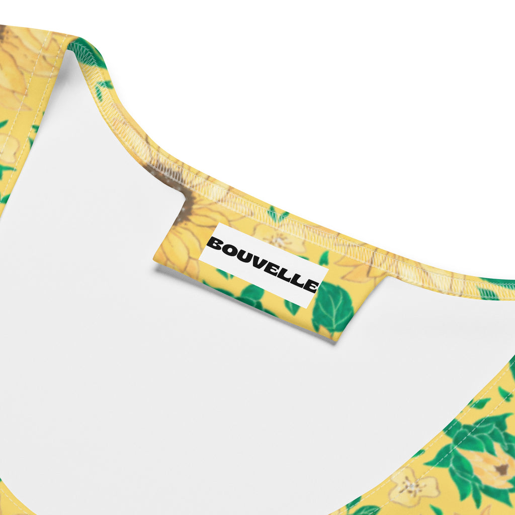 Women's Sunflower Buttery Soft Crop Top- Quick-Drying UPF 50+ Stretch Top