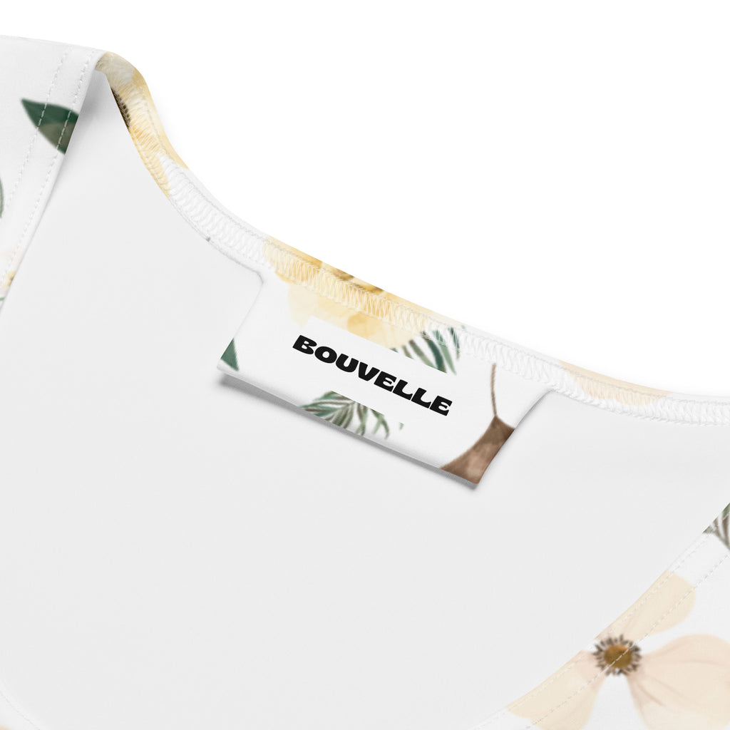 Women's Botanical Floral Garden Buttery Soft Crop Top- Quick-Drying UPF 50+ Stretch Top