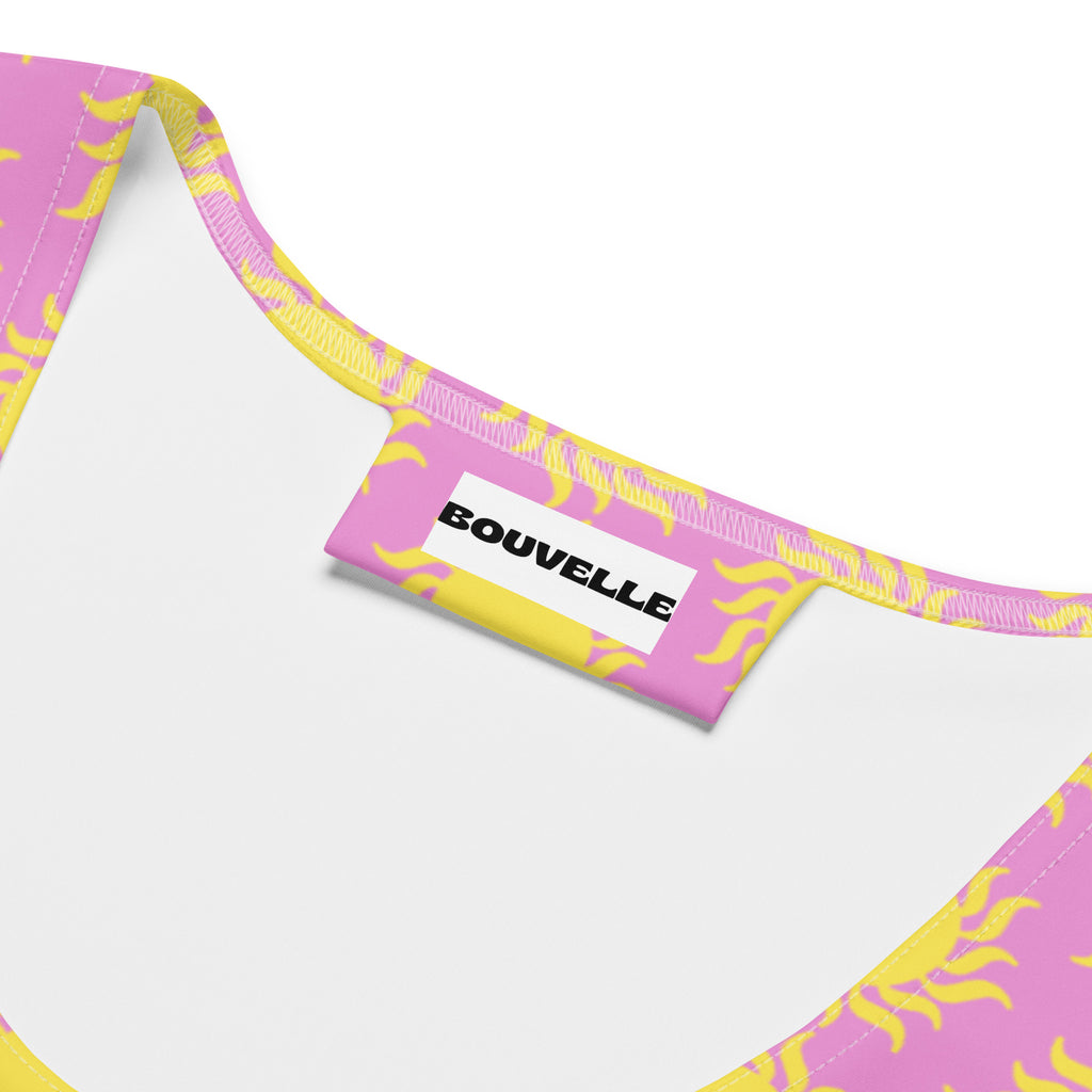 Women's Pink Sun Buttery Soft Crop Top- Quick-Drying UPF 50+ Stretch Top
