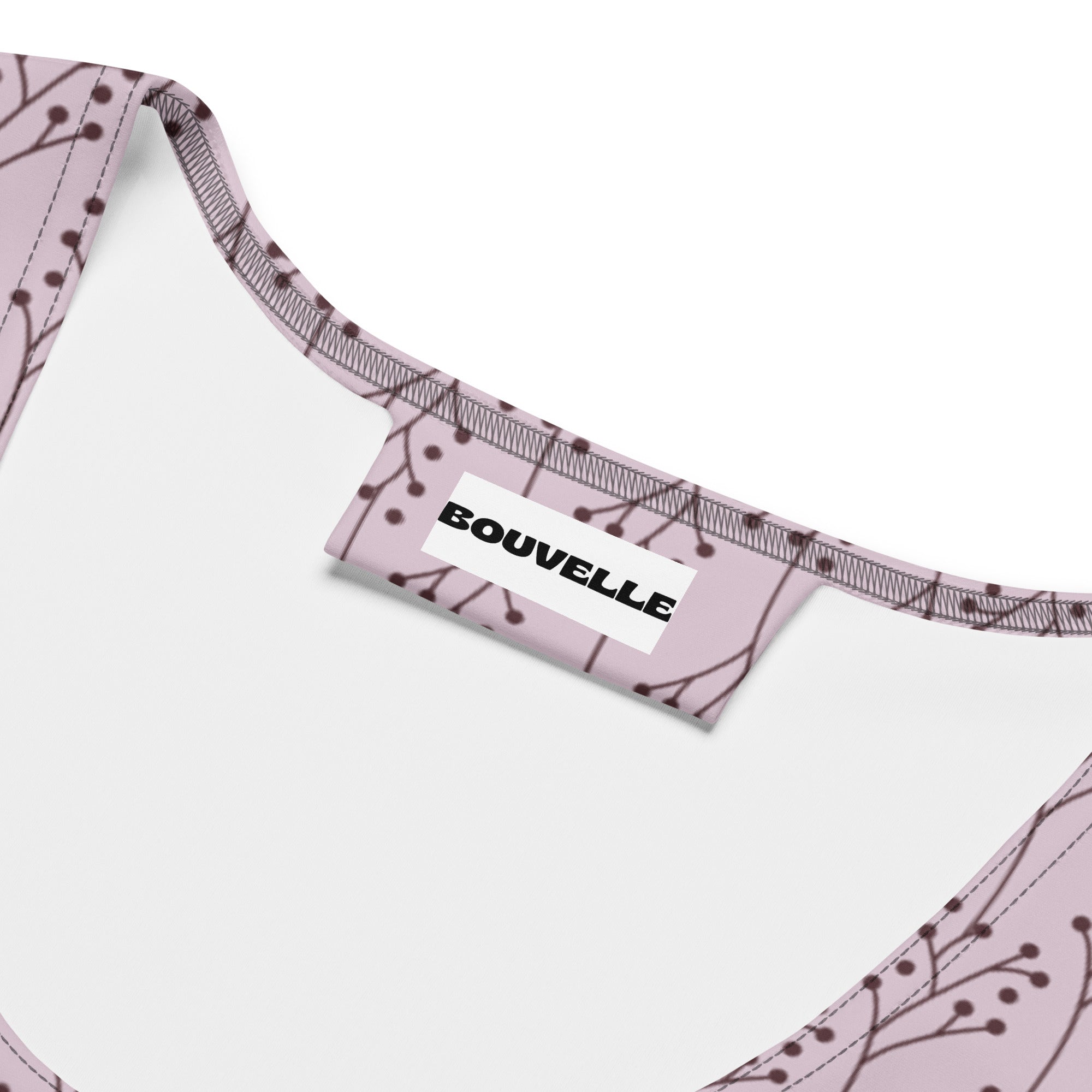 Women's Lavender Botanical Buttery Soft Crop Top- Quick-Drying UPF 50+ Stretch Top