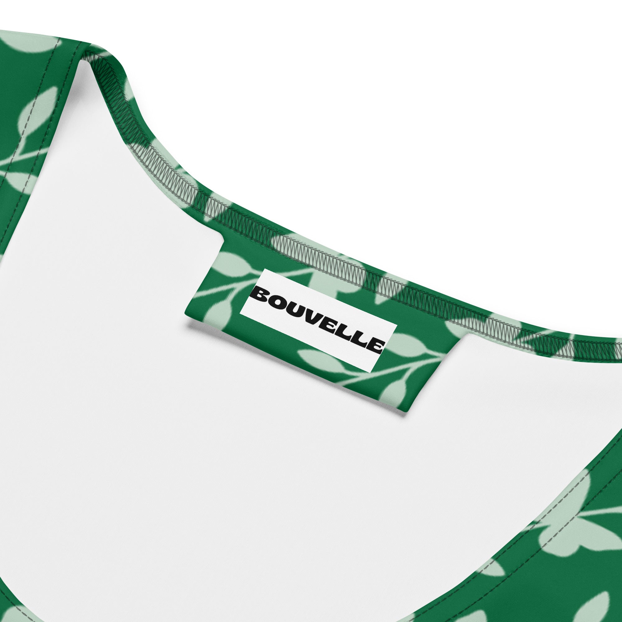 Women's Green Butterfly Buttery Soft Crop Top- Quick-Drying UPF 50+ Stretch Top