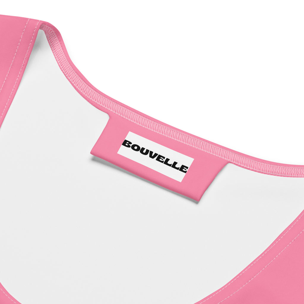 Women's Pink Buttery Soft Crop Top- Quick-Drying UPF 50+ Stretch Top