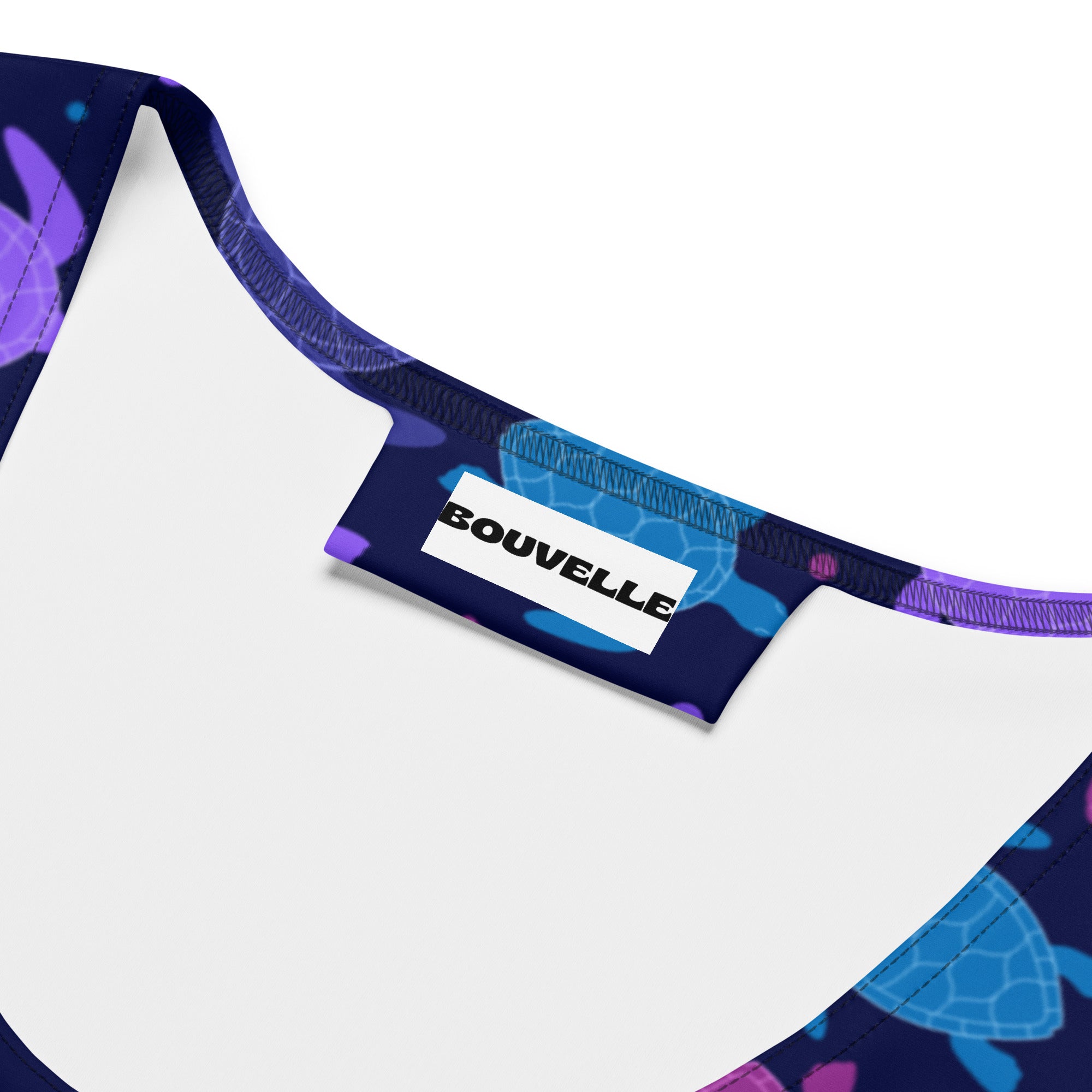 Women's Purple Sea Turtle Buttery Soft Crop Top- Quick-Drying UPF 50+ Stretch Top