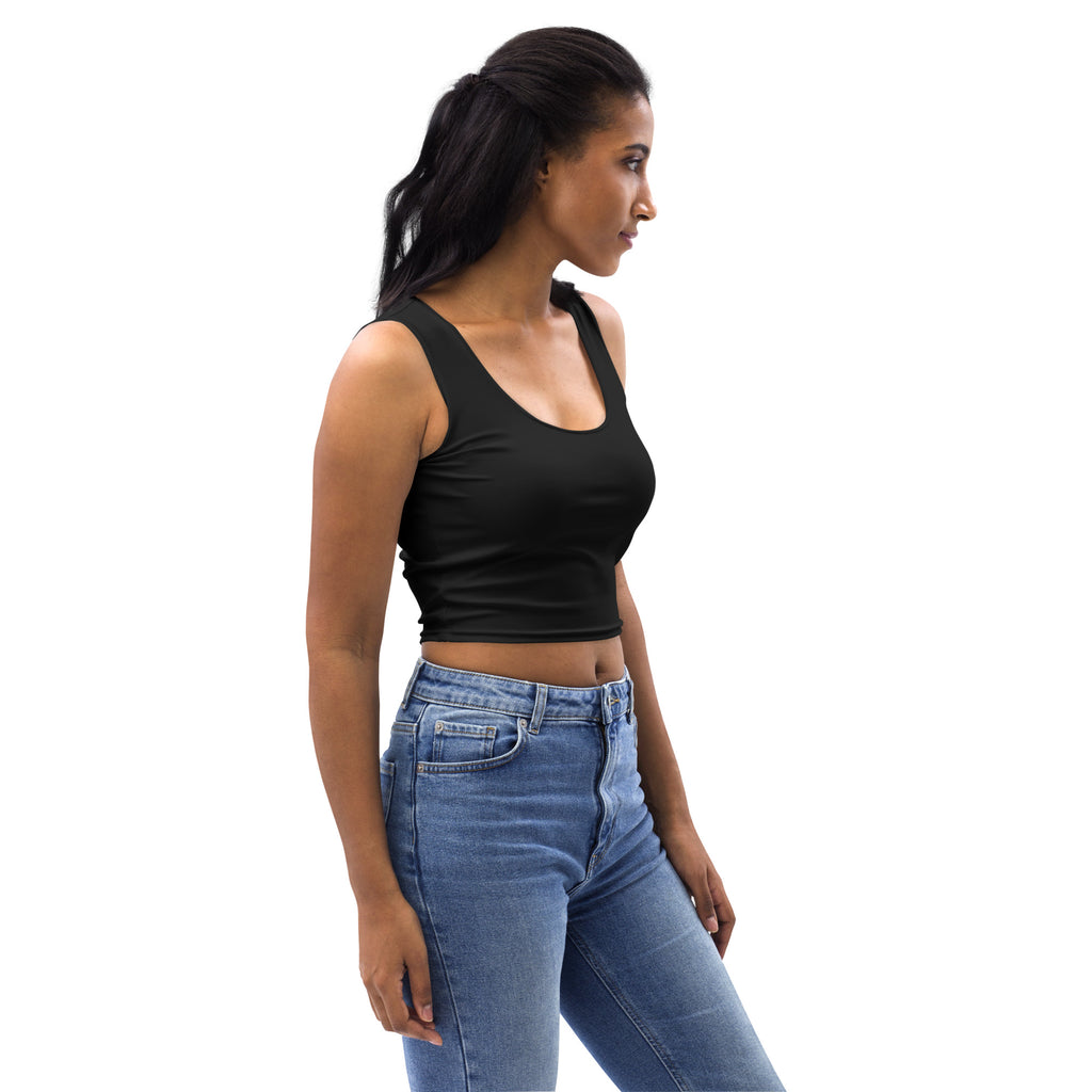 Women's Buttery Soft Black Crop Top