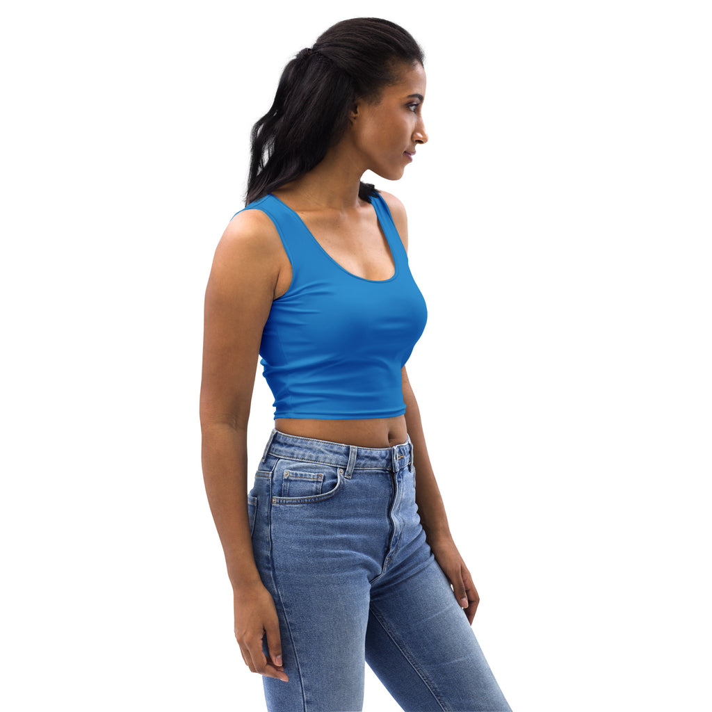 Women's Buttery Soft Navy Blue Crop Top