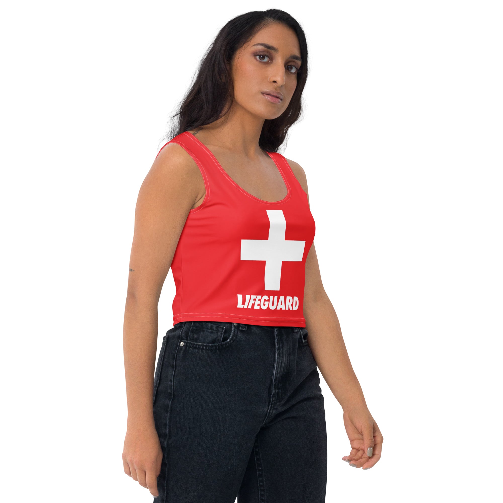 Women's Lifeguard Buttery Soft Crop Top- Quick-Drying UPF 50+ Stretch Top