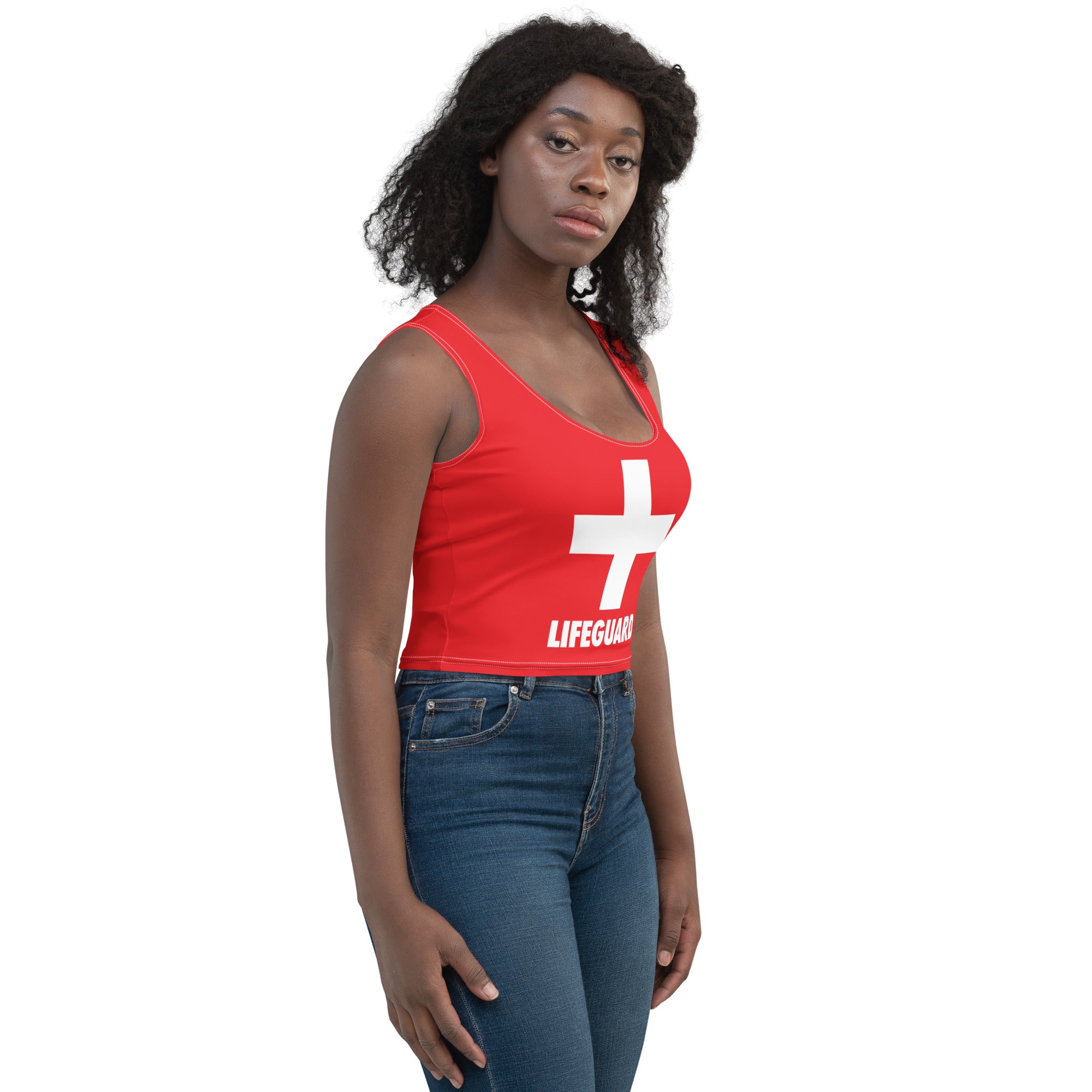 Women's Lifeguard Buttery Soft Crop Top- Quick-Drying UPF 50+ Stretch Top