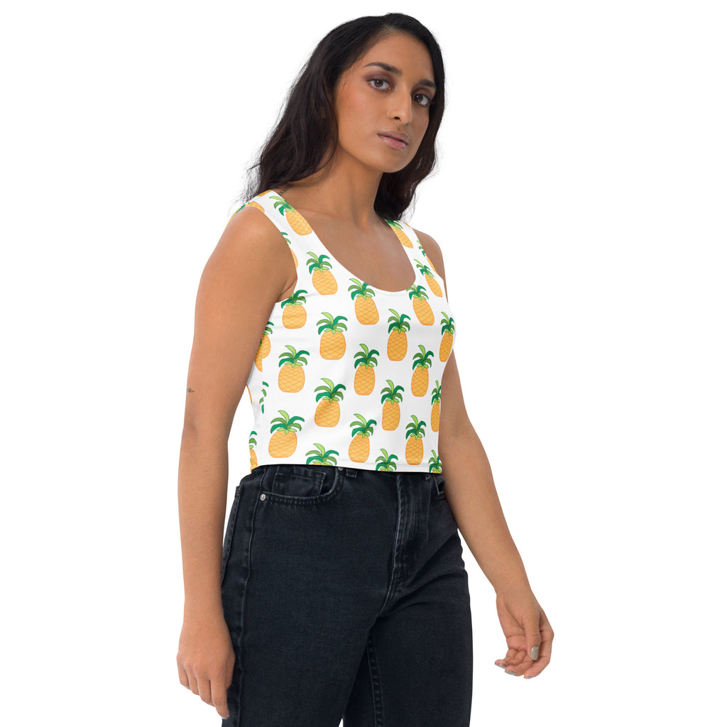 Women's Pineapple Buttery Soft Crop Top- Quick-Drying UPF 50+ Stretch Top