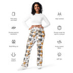 Women's Kawaii Cat High Waist Flare Legging Pants