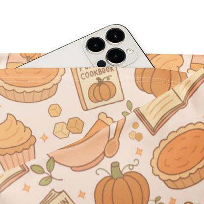 Women's Pumpkin Pie Themed High Waist Flare Legging Pants