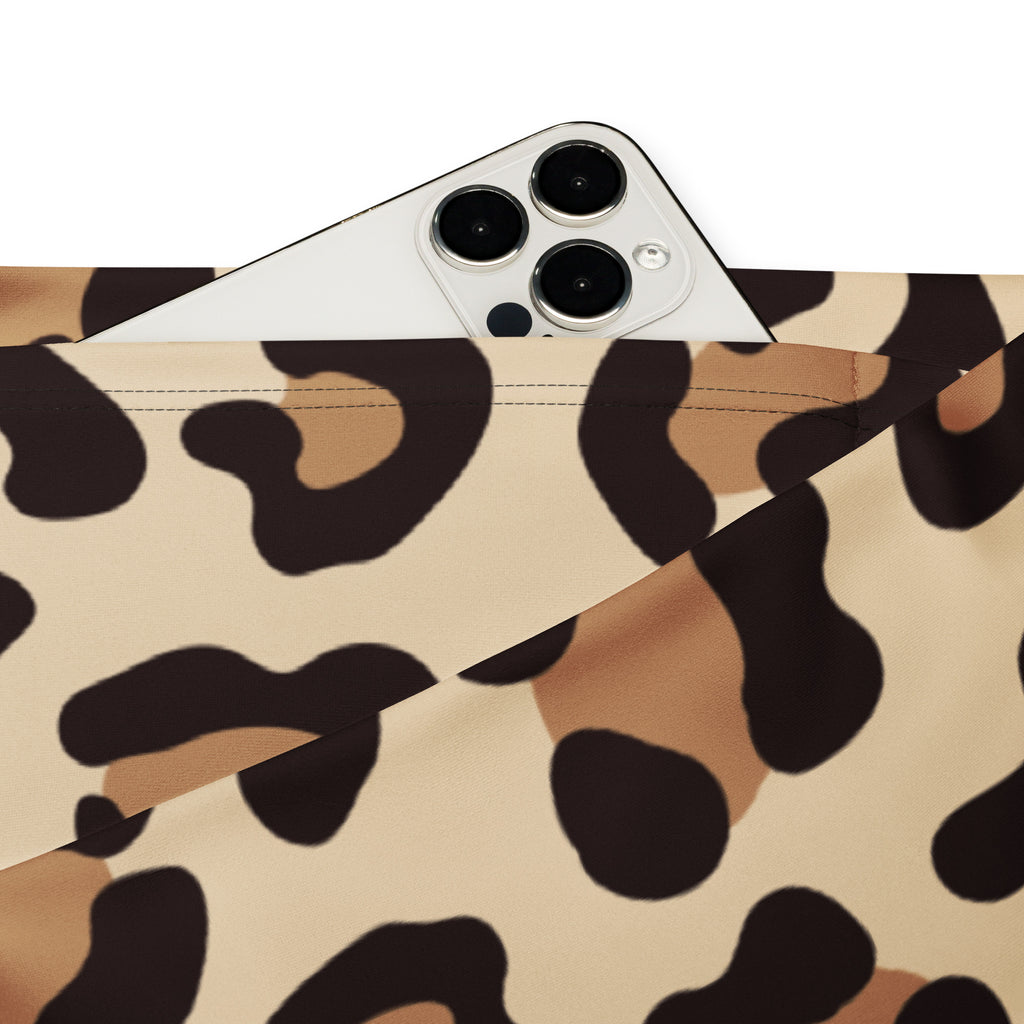 Women's Leopard Print High Waist Flare Legging Pants