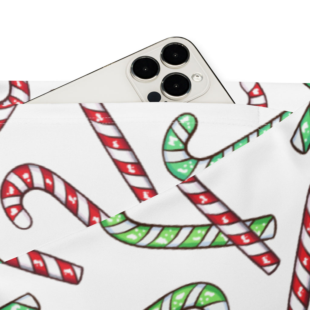 Women's Red & Green Candy Cane High Waist Flare Legging Pants