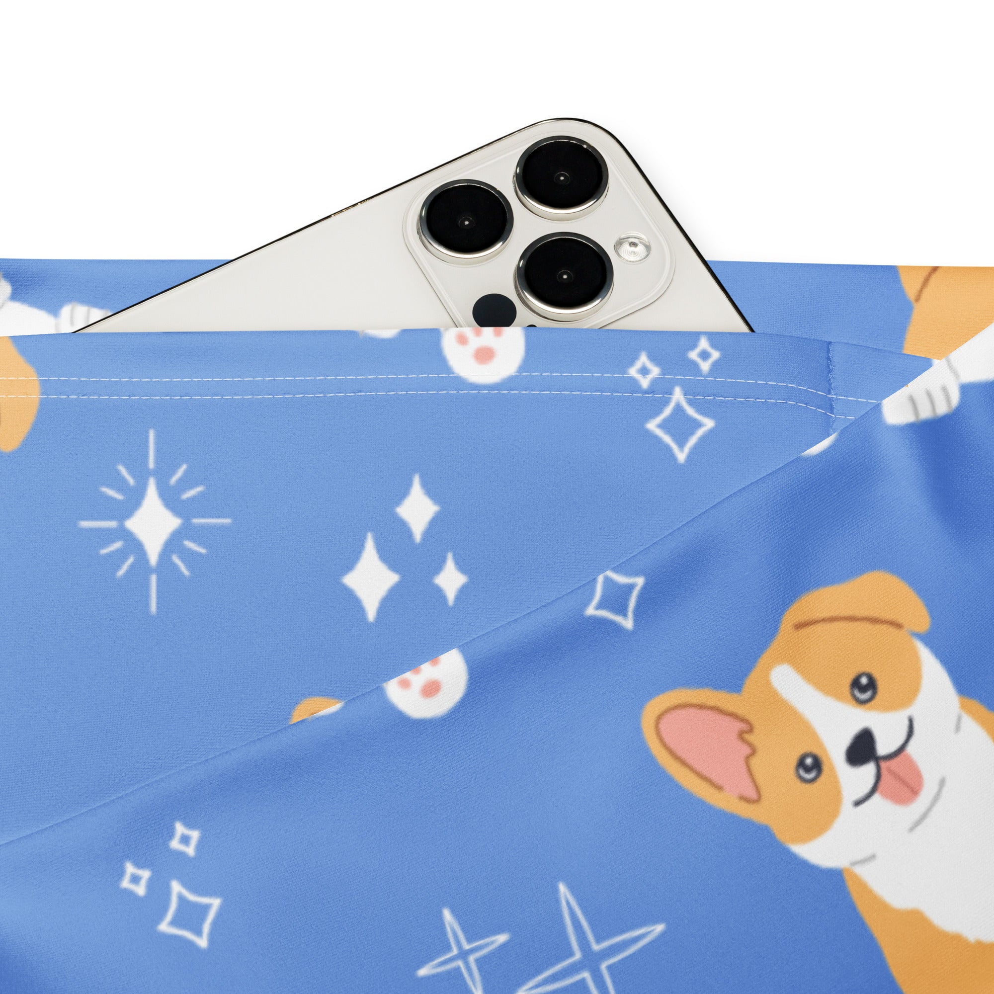 Women's Blue Corgi Dog High Waist Flare Legging Pants