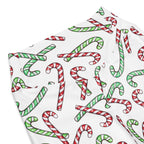 Women's Red & Green Candy Cane High Waist Flare Legging Pants