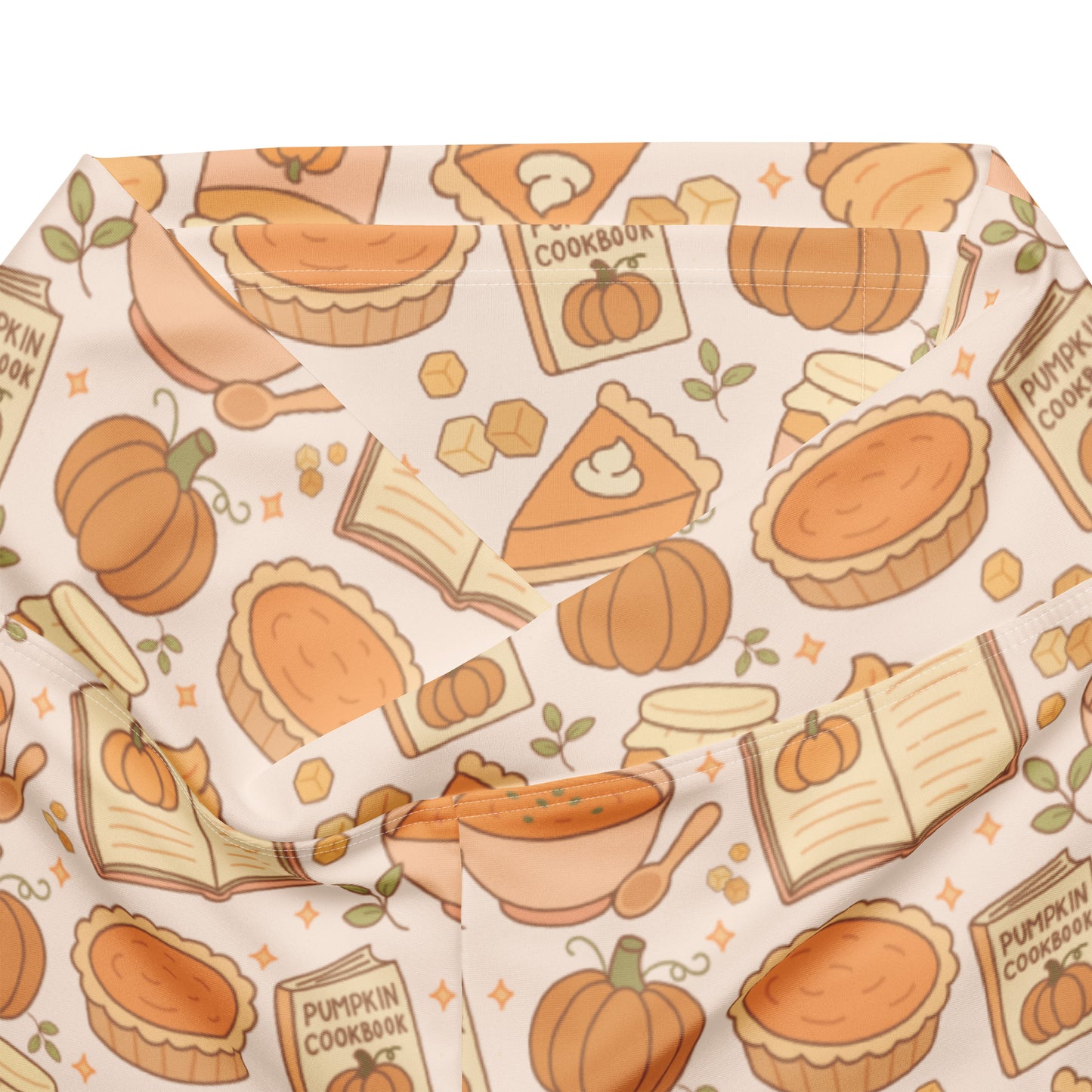 Women's Pumpkin Pie Themed High Waist Flare Legging Pants