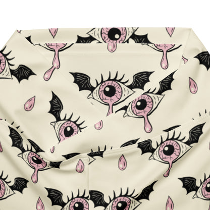 Women's Gothic Eyeball Bat High Waist Flare Legging Pants