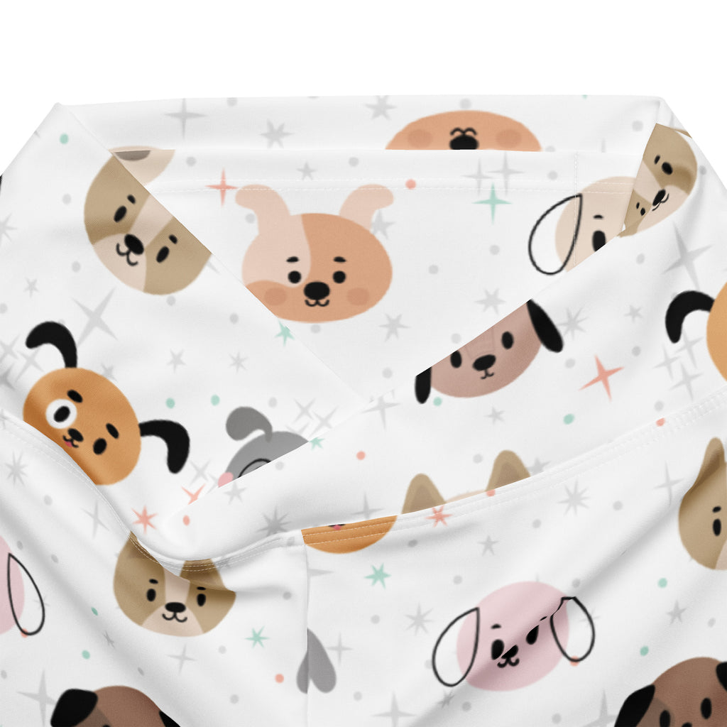 Women's Dog Face High Waist Flare Legging Pants