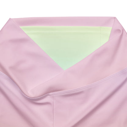Women's Pastel Rainbow High Waist Flare Legging Pants