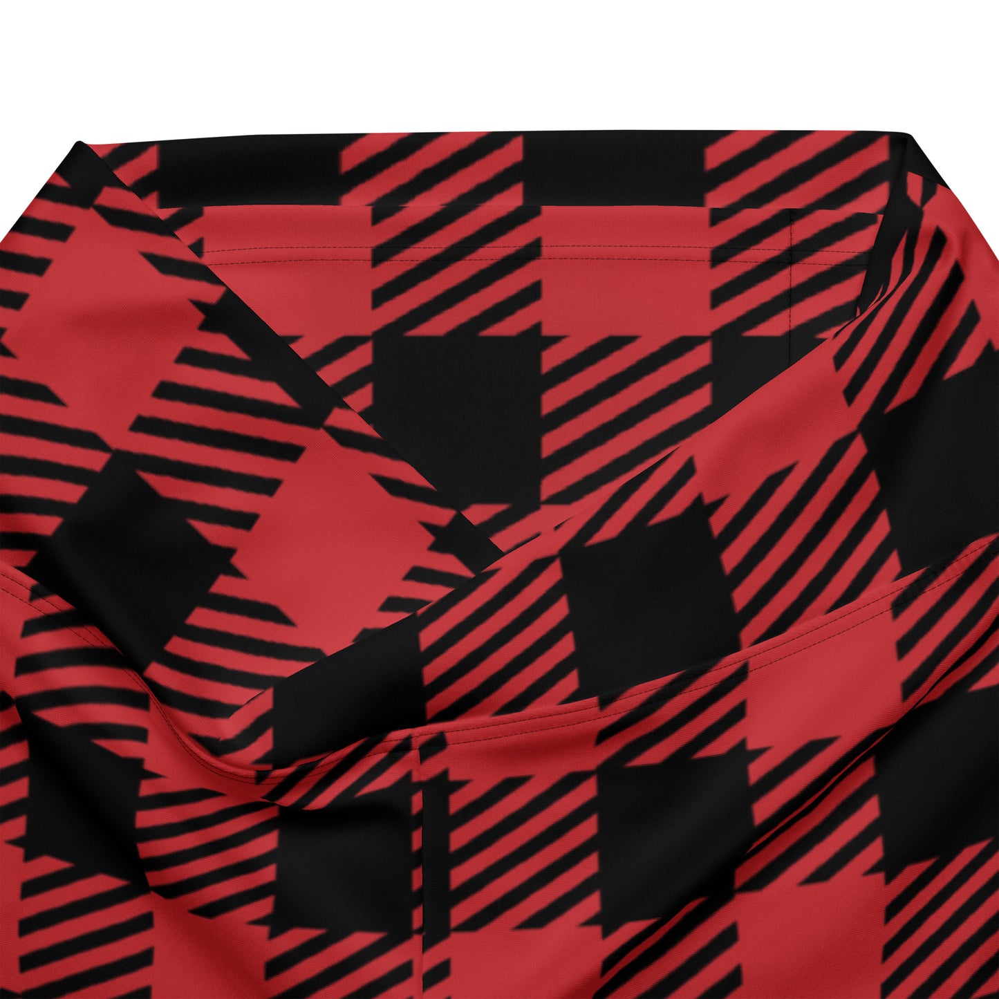 Women's Red Buffalo Plaid High Waist Flare Legging Pants
