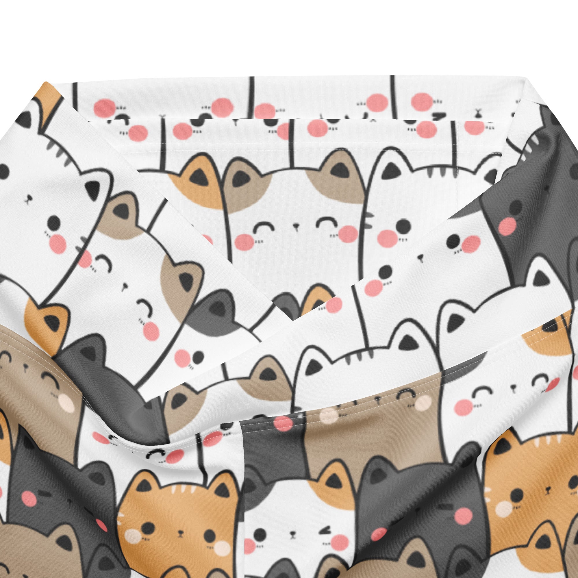 Women's Kawaii Cat High Waist Flare Legging Pants