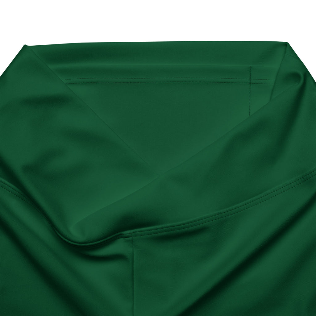 Women's Dark Green High Waist Flare Legging Pants