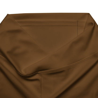 Women's Brown High Waist Flare Legging Pants
