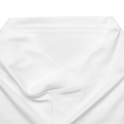 Women's White High Waist Flare Legging Pants
