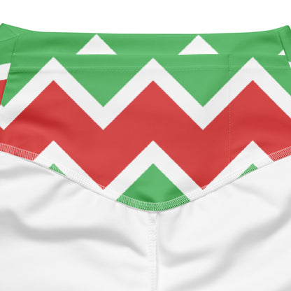 Women's Christmas Chevron High Waist Flare Legging Pants