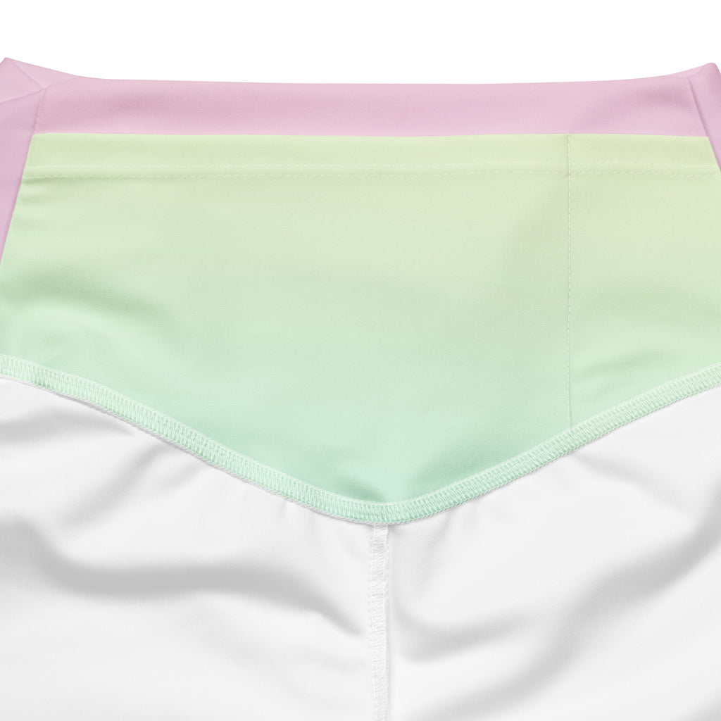 Women's Pastel Rainbow High Waist Flare Legging Pants