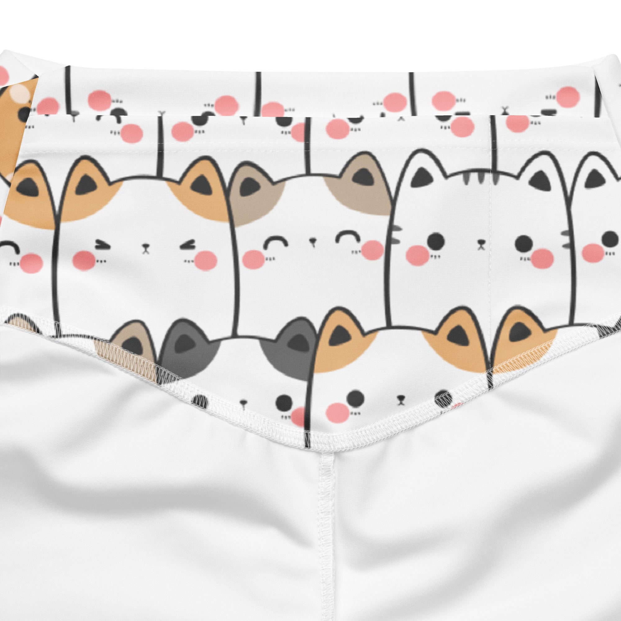 Women's Kawaii Cat High Waist Flare Legging Pants