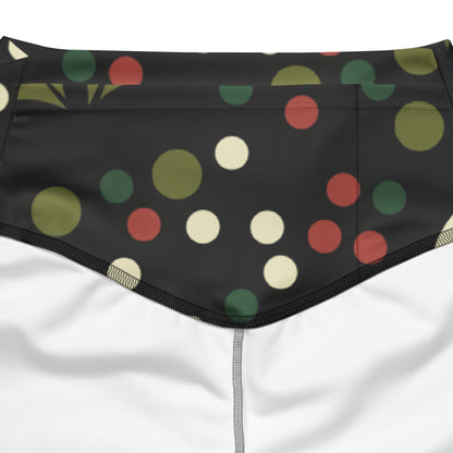 Women's Holly Print Christmas High Waist Flare Legging Pants