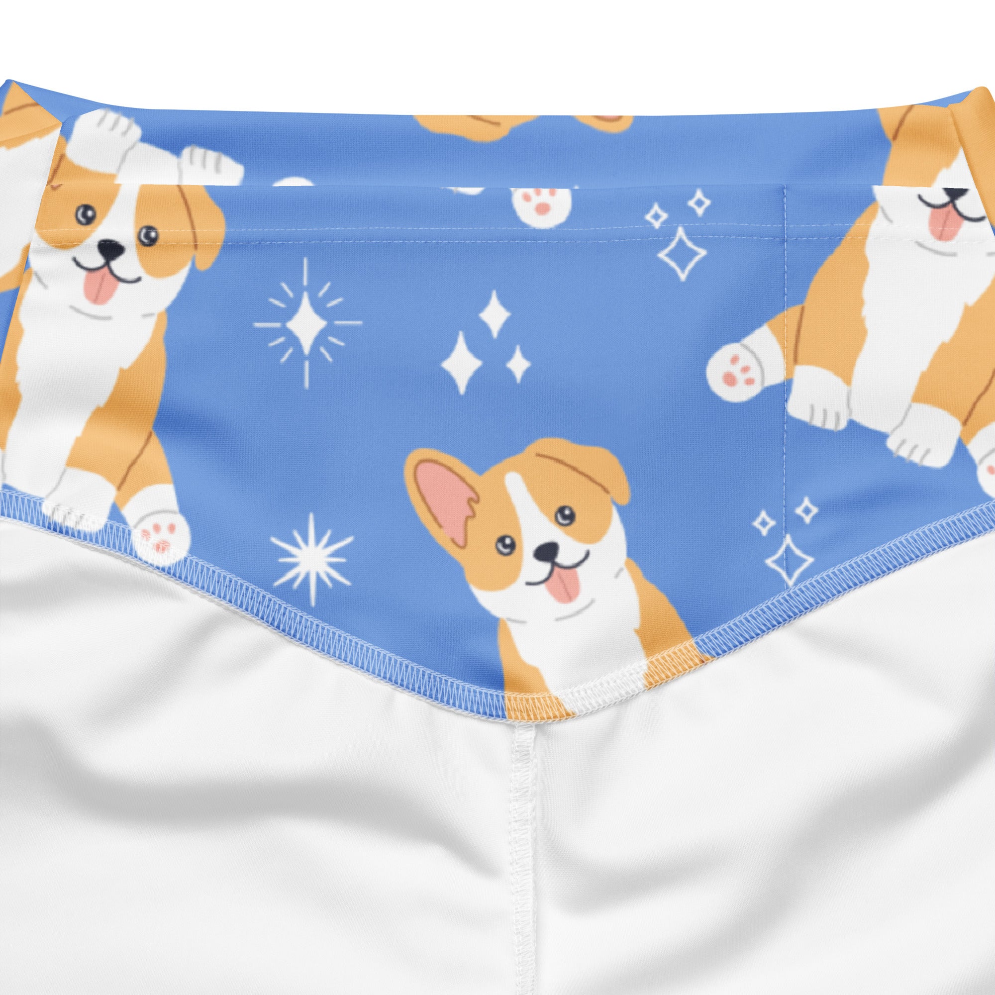 Women's Blue Corgi Dog High Waist Flare Legging Pants