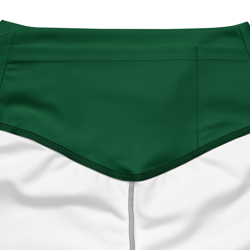 Women's Dark Green High Waist Flare Legging Pants