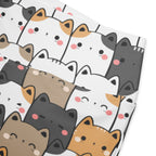 Women's Kawaii Cat High Waist Flare Legging Pants