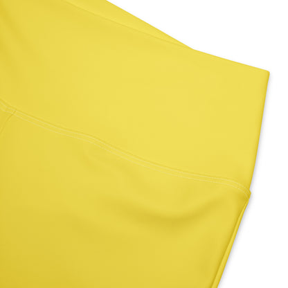 Women's Yellow High Waist Flare Legging Pants