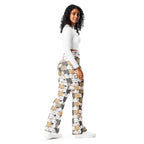 Women's Kawaii Cat High Waist Flare Legging Pants